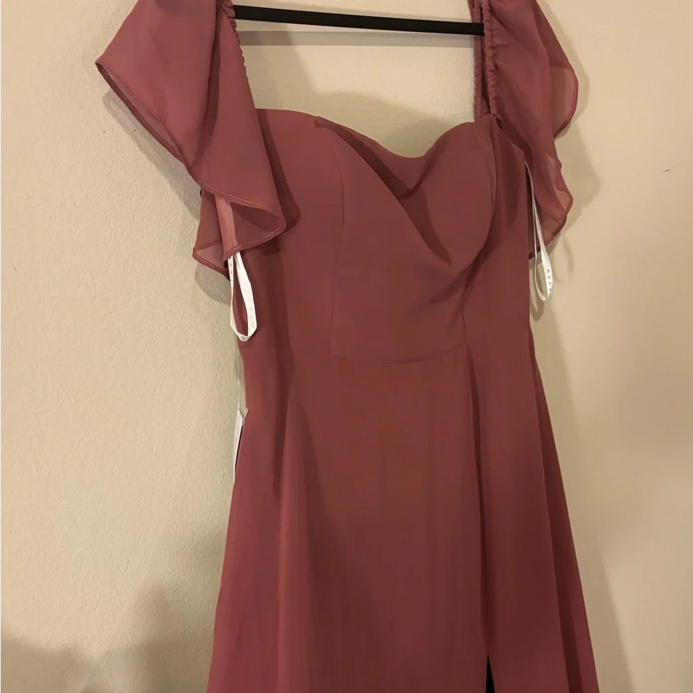 AZAZIE SUE
Desert Rose A-Line Off the Shoulder Chiffon Convertible Dress - Picture 5 of 13